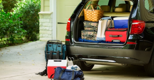 car packed for vacation