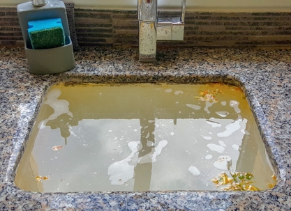 sink filled to top